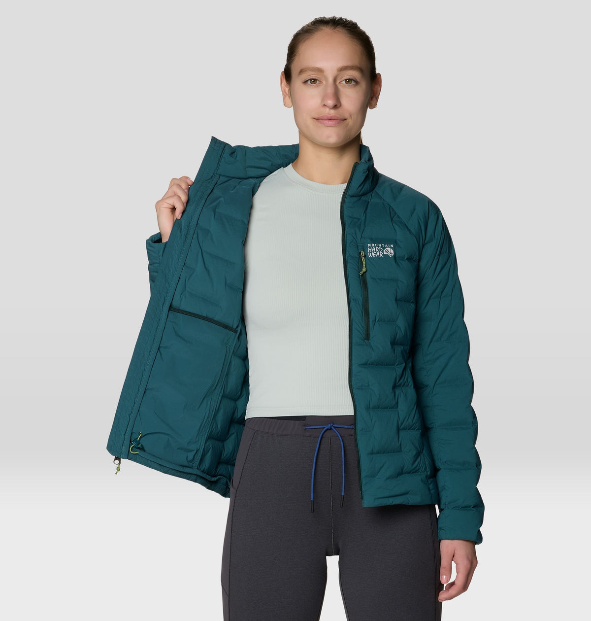 Women's StretchDown™ Jacket in Aqua Green, product view 6