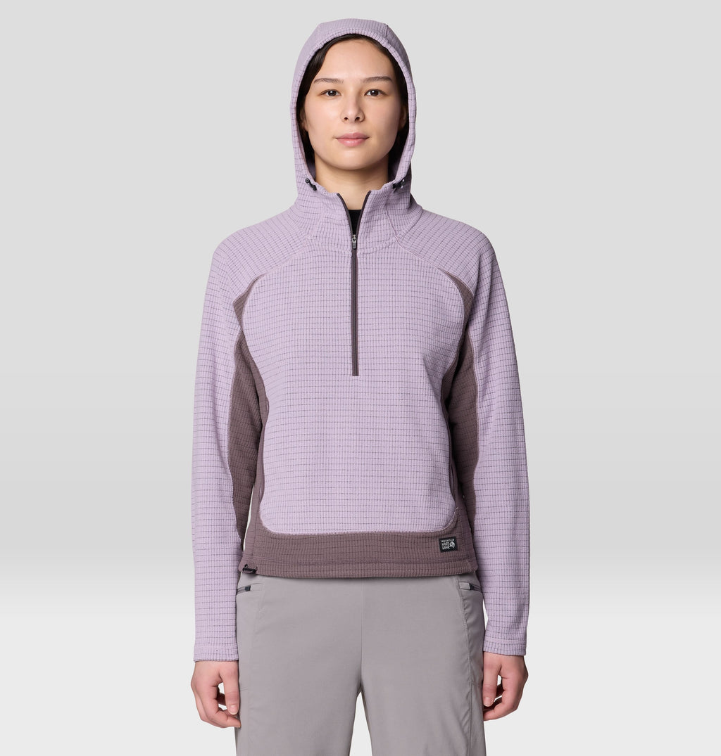 Women's Summit Grid™ Half Zip Hoody in Atmospheric, Purple Sage, product view 5