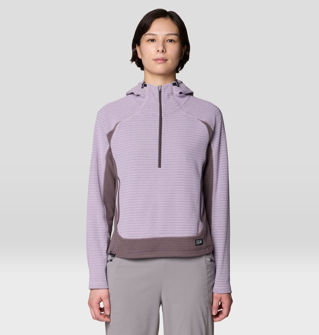 Women's Summit Grid™ Half Zip Hoody in Atmospheric, Purple Sage, product view 1