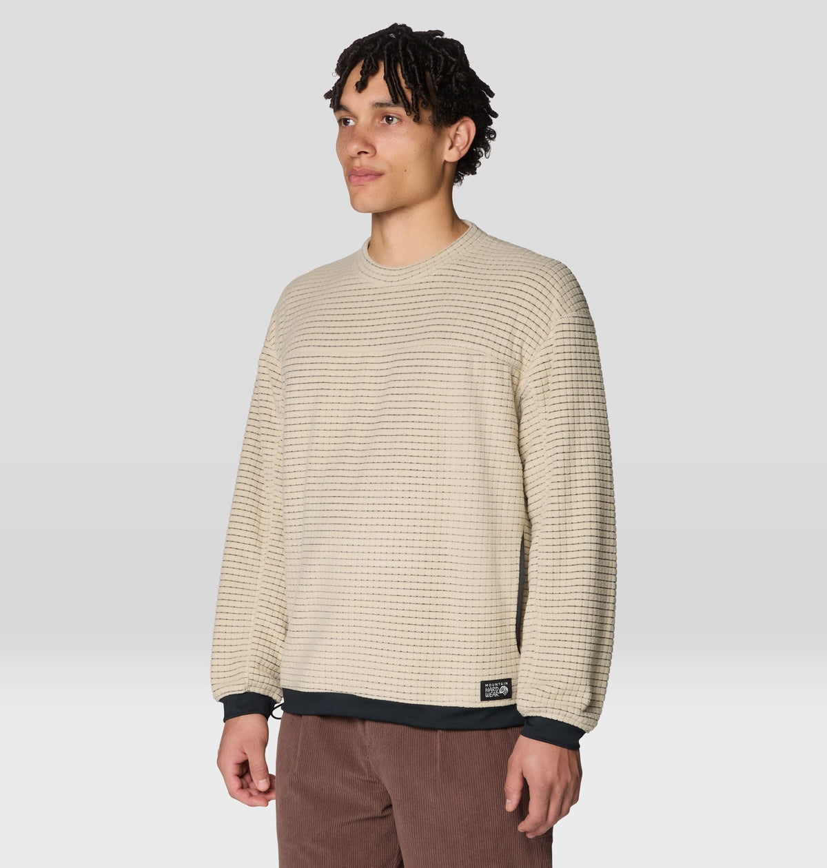 Men's Summit Grid™ Big Grid Pullover Crew in Fossil, product view 5