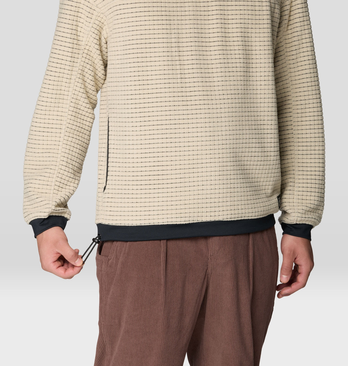 Men's Summit Grid™ Big Grid Pullover Crew in Fossil, product view 6