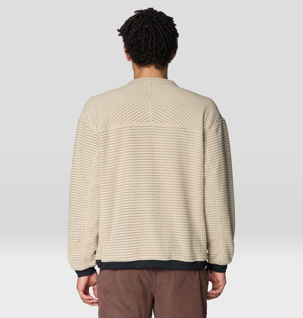 Men's Summit Grid™ Big Grid Pullover Crew in Fossil, product view 3