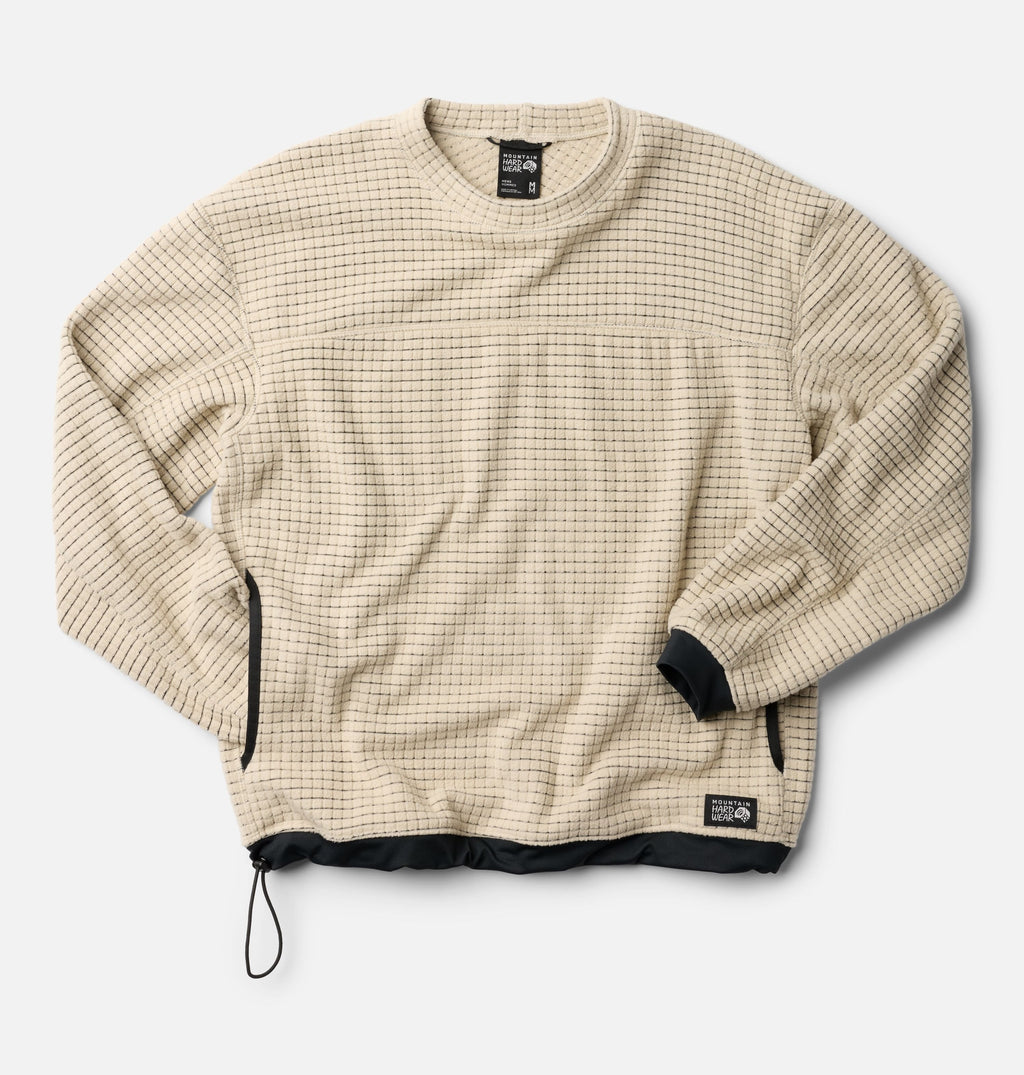 Men's Summit Grid™ Big Grid Pullover Crew in Fossil, product view 2
