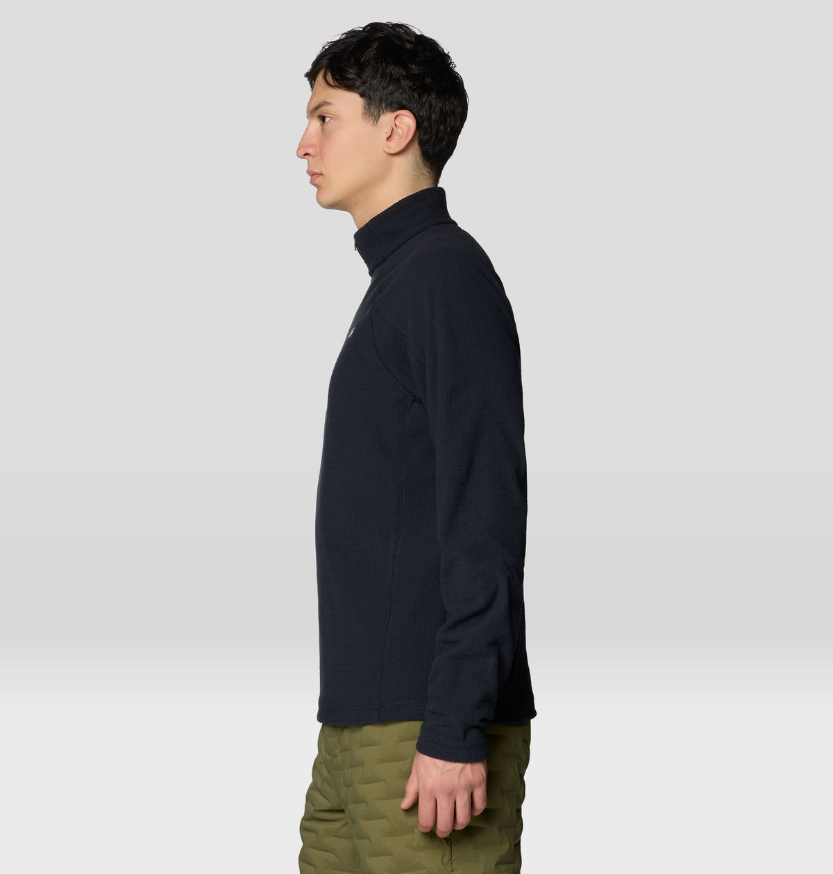Men's Summit Grid™ Half Zip in Black, product view 3