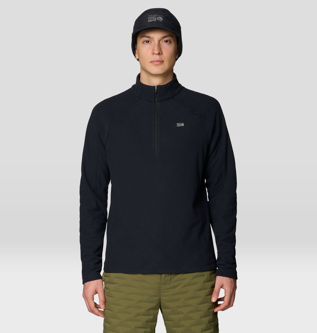 Men's Summit Grid™ Half Zip in Black, product view 1
