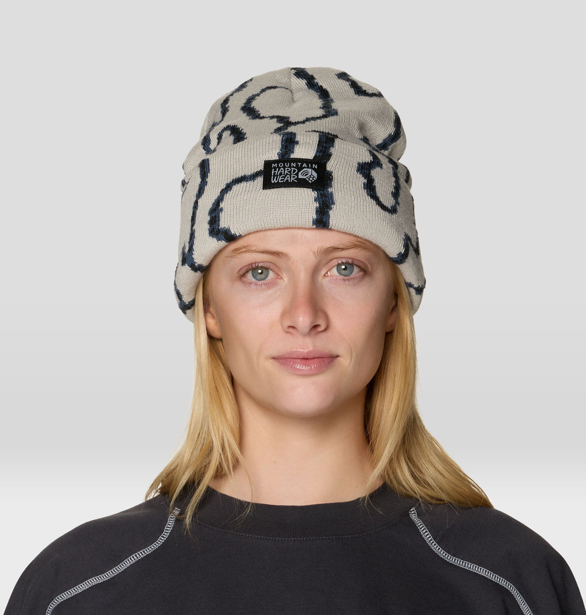 Town Square™ Jacquard Beanie in Oyster Shell, product view 5