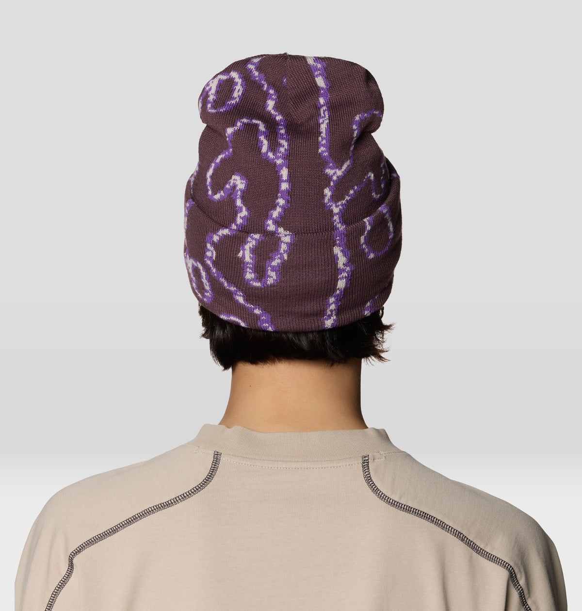 Town Square™ Jacquard Beanie in Purple Sage, product view 6