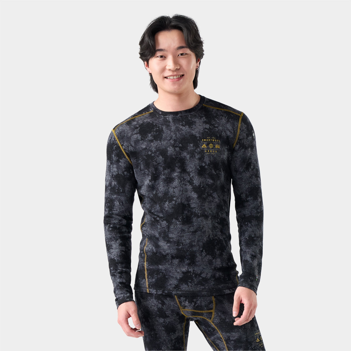 Smartwool SW016349, Black Tie Dye-Honey Gold, product view 1