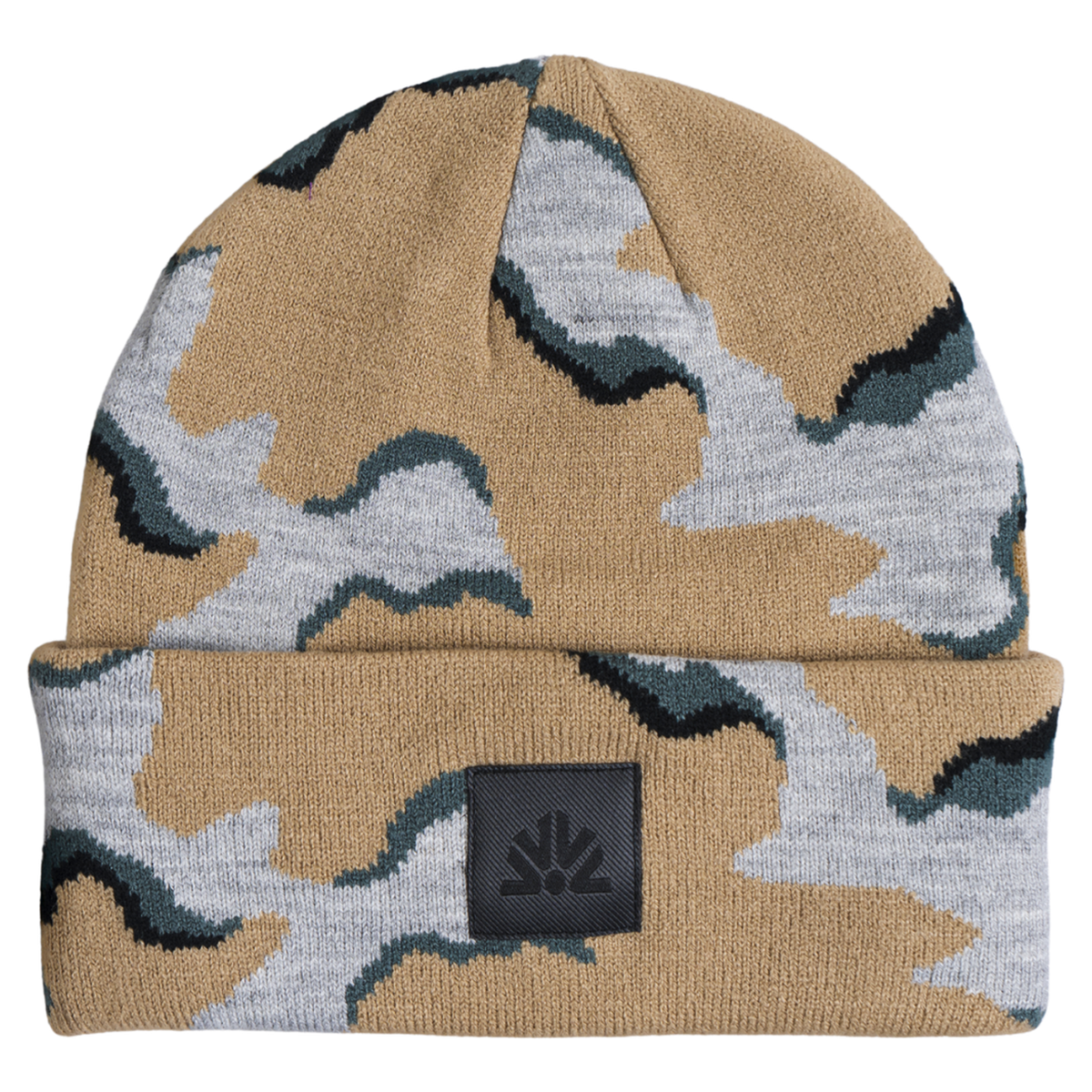 Autumn wavy camo in sand, front view