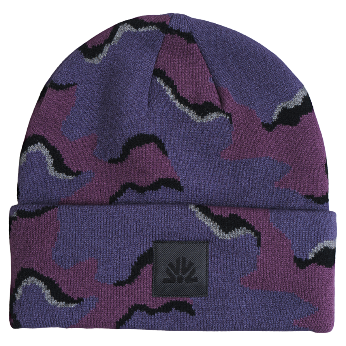 Autumn wavy camo in plum, front view
