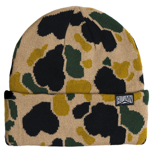 Autumn duck camo in sand, front view