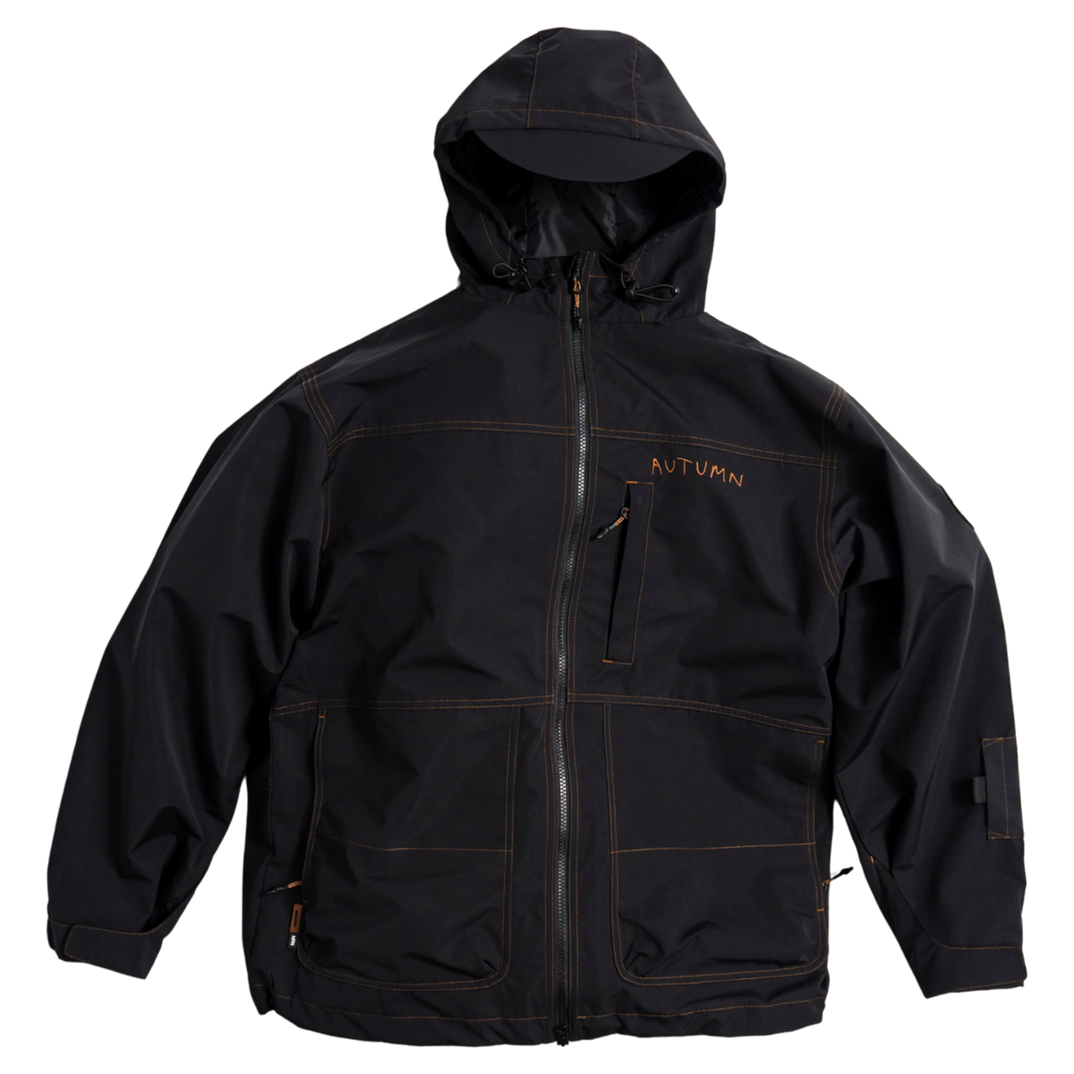 Autumn field jacket in black, front view