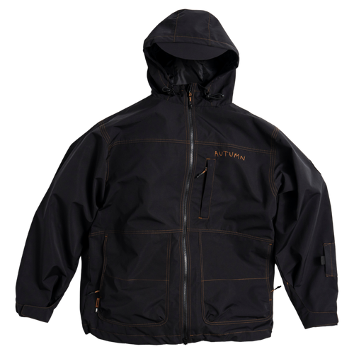 Autumn field jacket in black, front view