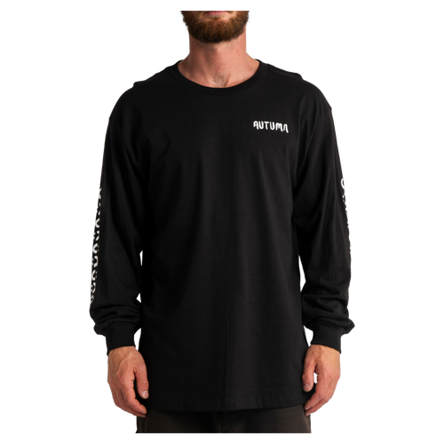 Autumn grif quiver ls tee in black, front view