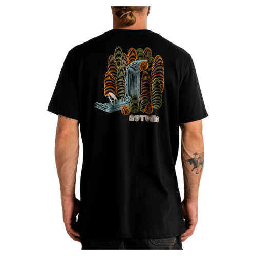 Autumn soy foliage ss tee in black, additional view
