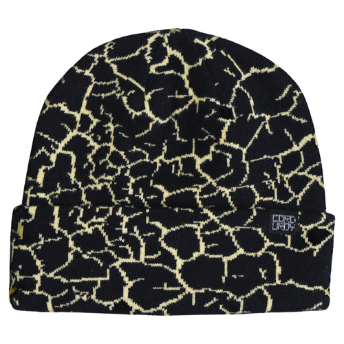 Autumn rumble beanie in black, front view