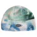 Autumn fleece beanie in bluejay, front view
