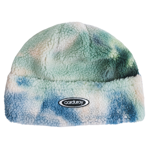 Autumn fleece beanie in bluejay, front view