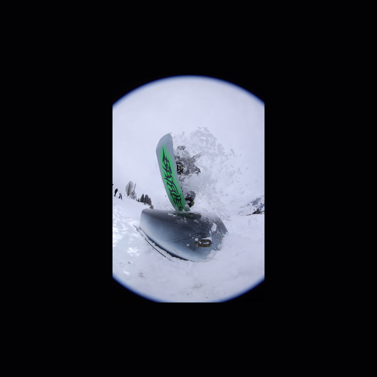 Bataleon Men's Stereo Snowboard 2026/27 — park rail action