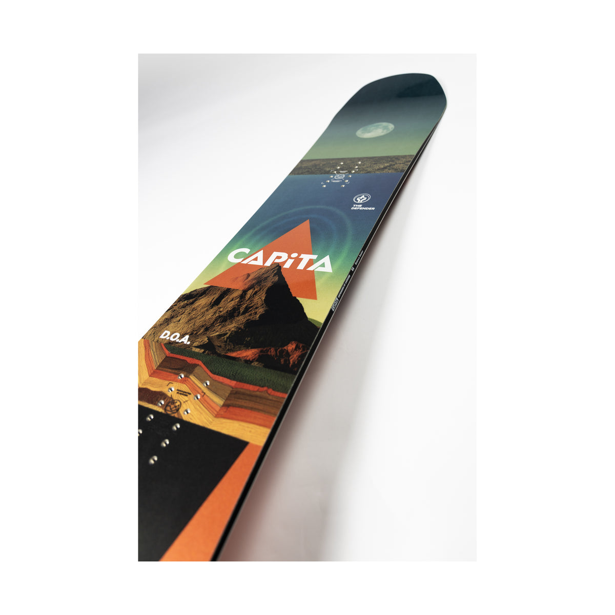 CAPiTA D.O.A. 2027 collage topsheet and mounting inserts