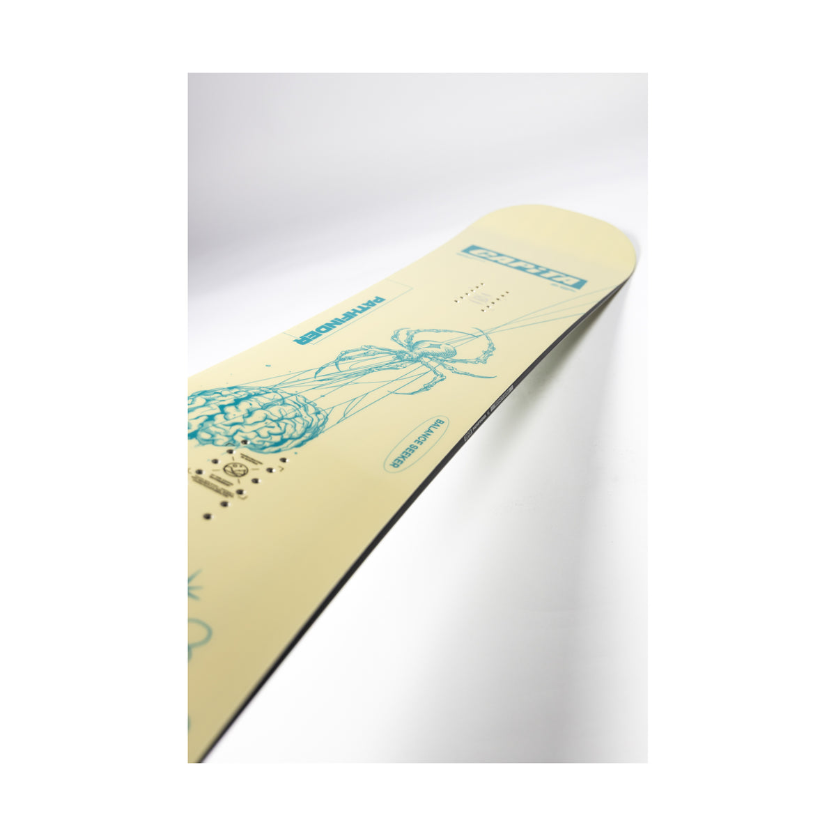CAPiTA Pathfinder 2027 yellow topsheet and mounting inserts