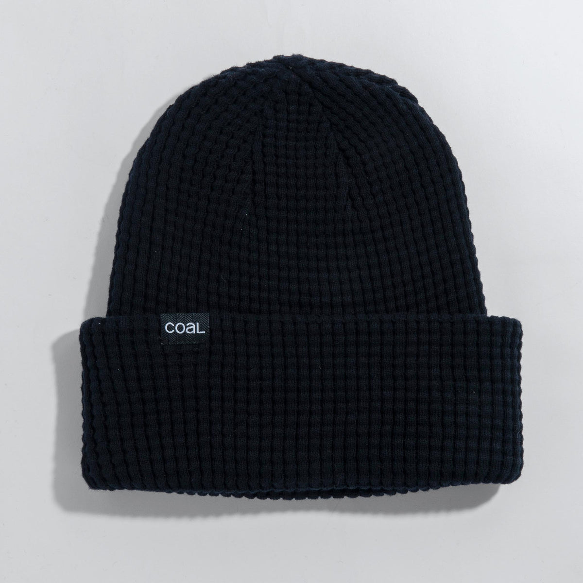 Coal The Crossover Waffle Knit Beanie in Black