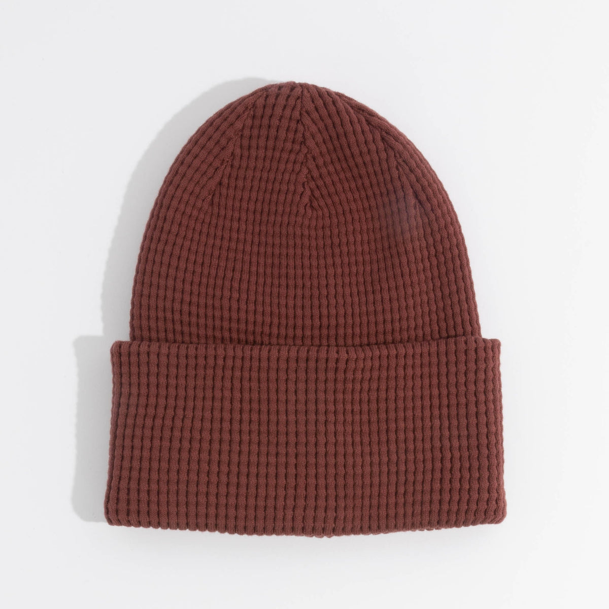 Coal The Crossover Waffle Knit Beanie in Burgundy