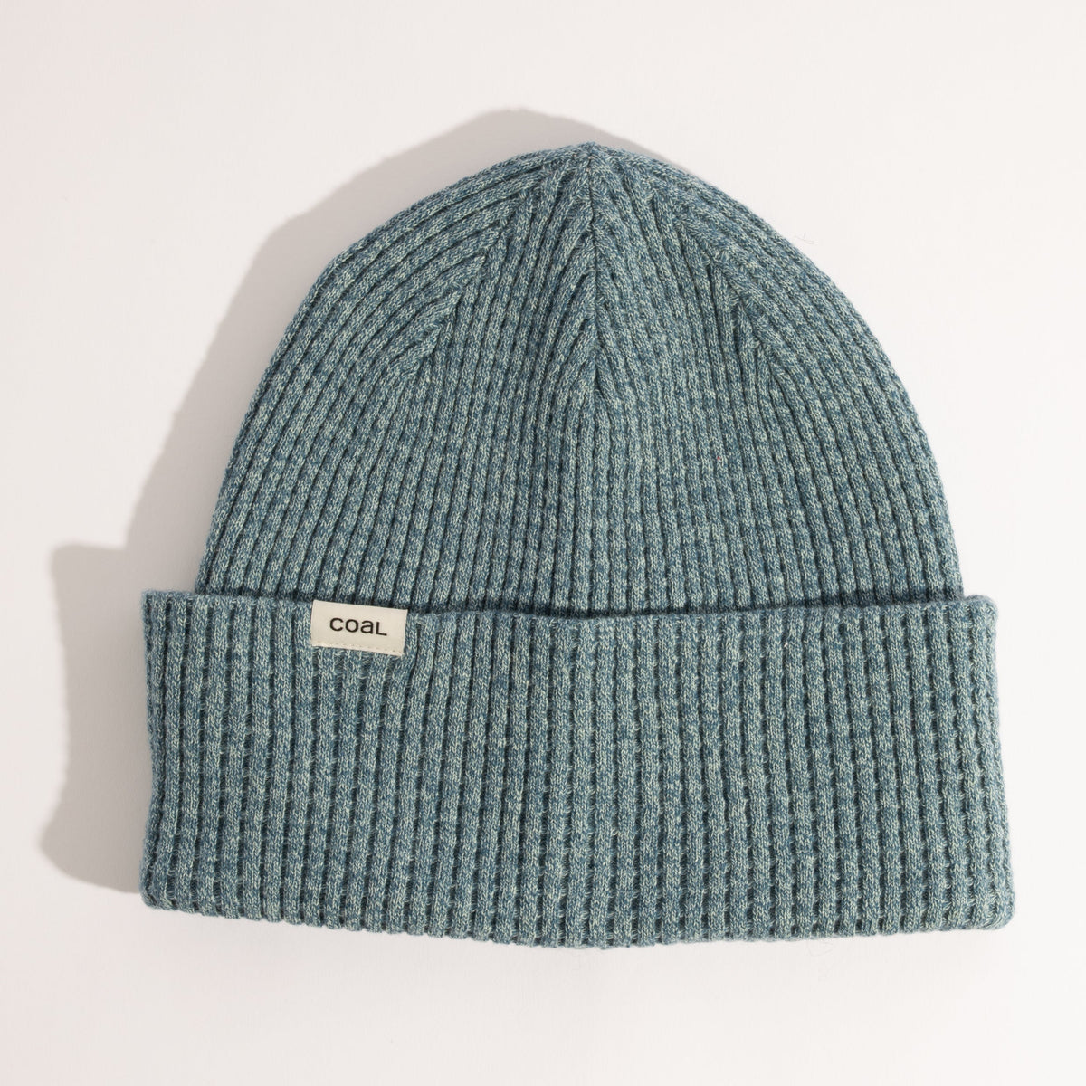 Coal The Crossover Waffle Knit Beanie in Storm