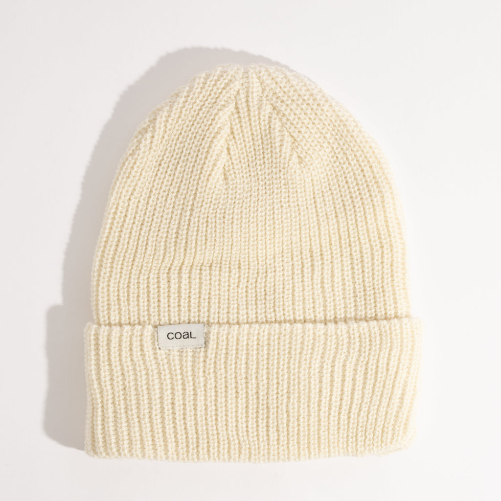 Coal The Stanley Soft Knit Cuff Beanie in Bone