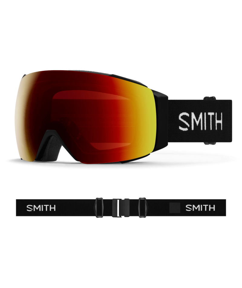 Smith I/O MAG Goggles in Black | ChromaPop Sun Red Mirror