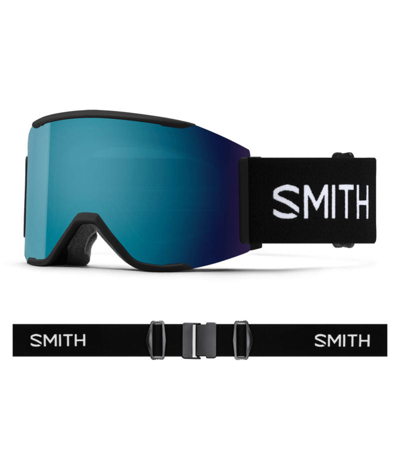 Smith Squad MAG Goggles in Black | ChromaPop Sun Blue Mirror