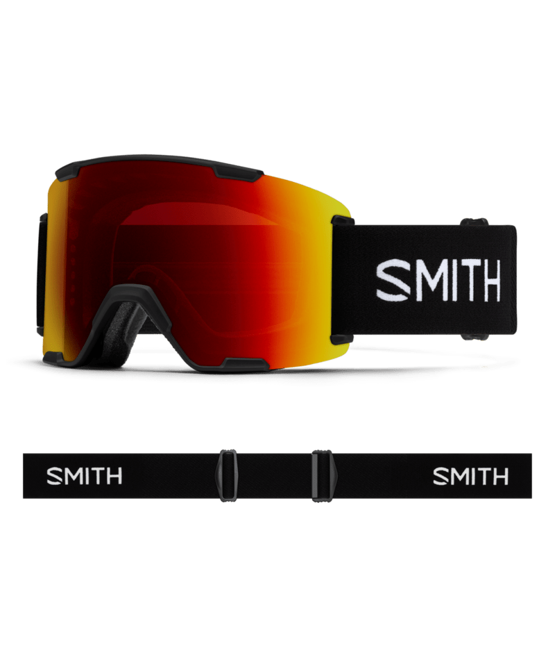 Smith Stash XL Goggles in Black | ChromaPop Sun Red Mirror