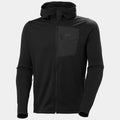 Helly Hansen Men's Versalite Hooded Fleece Jacket in Black, front view. Photo: Helly Hansen