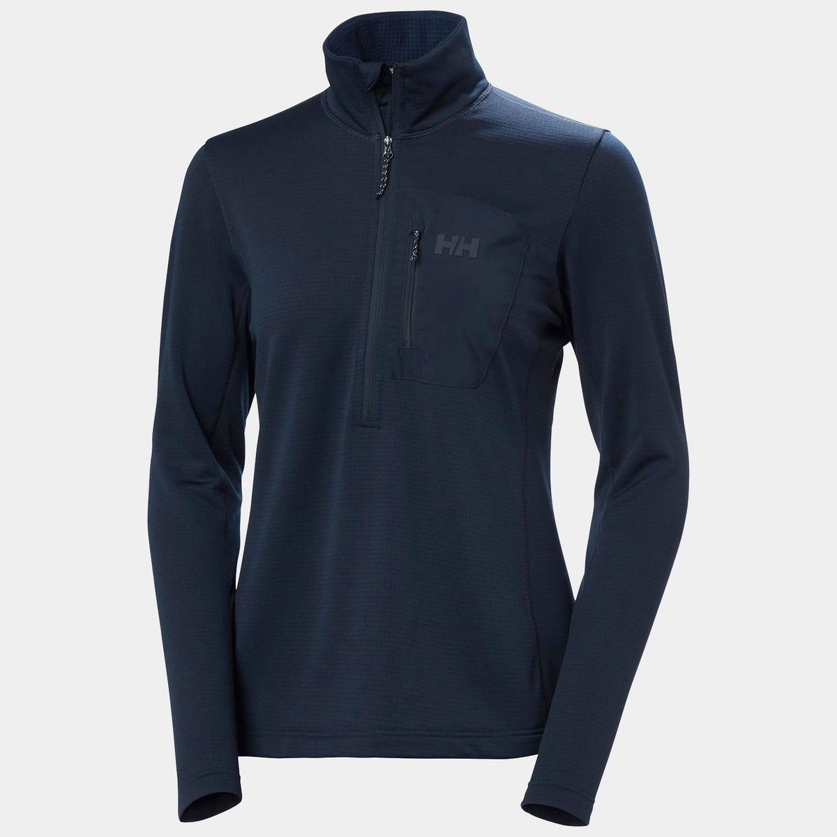 Helly Hansen Women's Versalite Half Zip Fleece in Navy, front view. Photo: Helly Hansen