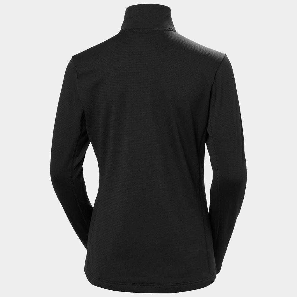 Helly Hansen Women's Versalite Half Zip Fleece in Black, back view. Photo: Helly Hansen