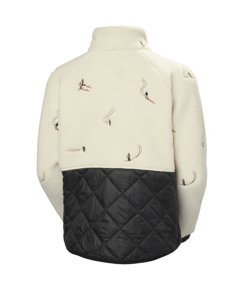 Helly Hansen Women's Bliss Hybrid Jacket in Cream Skiers Embroidery, rear view. Photo: Helly Hansen