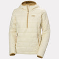 Helly Hansen Women's LIFALOFT Pullover Hooded Jacket in Cream, front view. Photo: Helly Hansen
