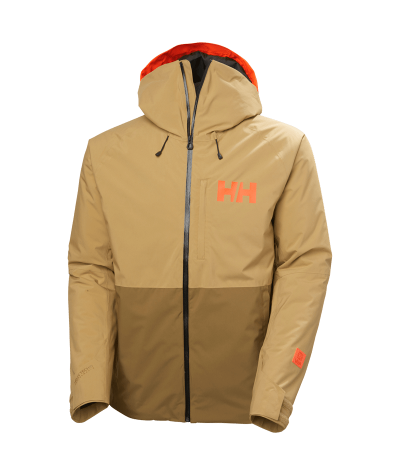 Helly Hansen Men’s Powderface Jacket in elmwood, front view