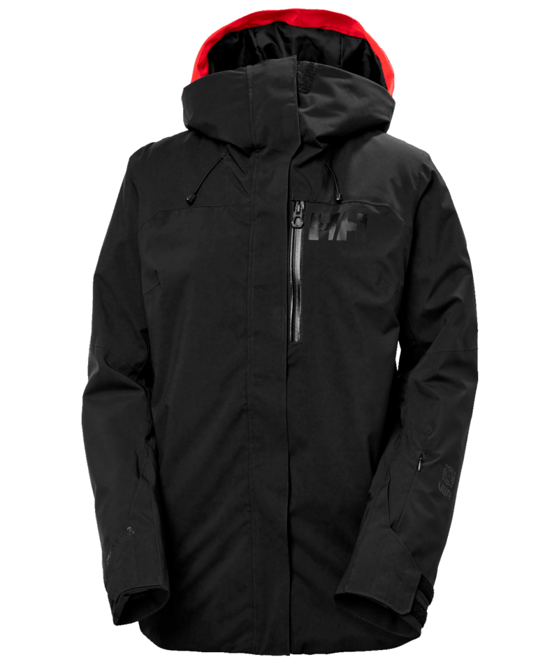 Helly Hansen Women’s Powshot Jacket in black, front view