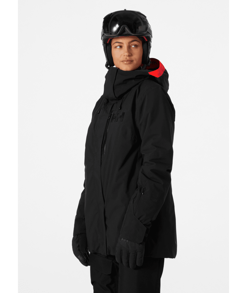 Helly Hansen Women’s Powshot Jacket in black, modeled view
