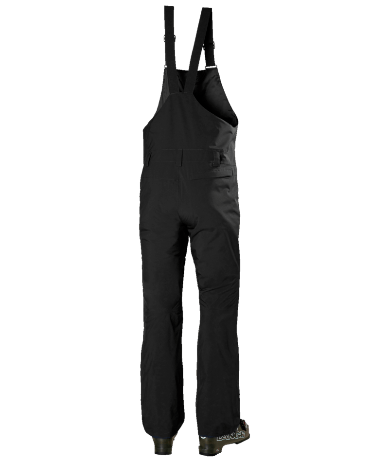 Helly Hansen Men’s Legendary Insulated Bib Pant in black, back view