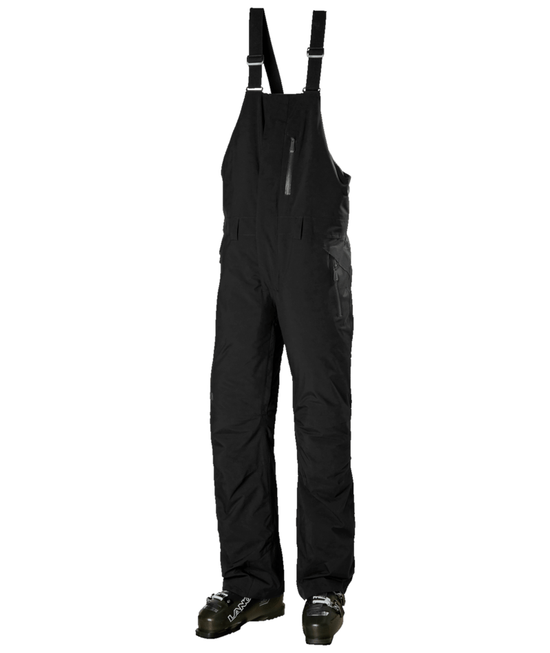 Helly Hansen Men’s Legendary Insulated Bib Pant in black, front view
