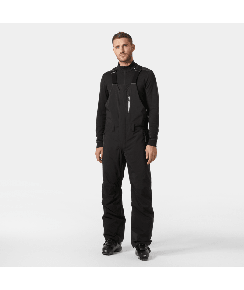 Helly Hansen Men’s Legendary Insulated Bib Pant in black, modeled view