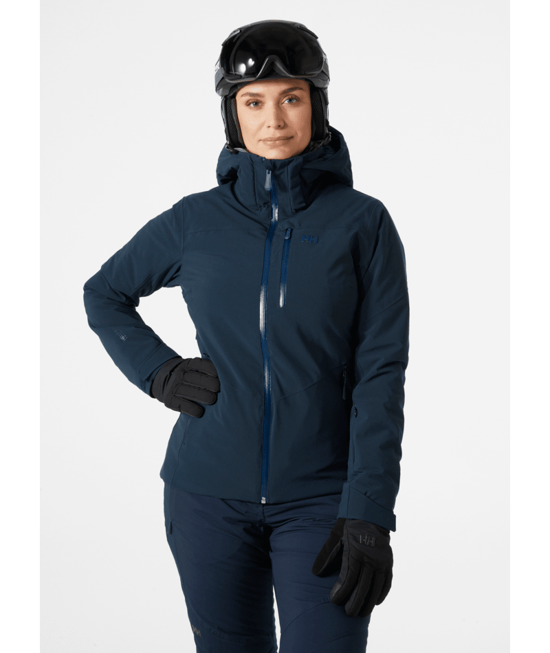 Helly Hansen Women’s Alphelia Jacket in navy, modeled view