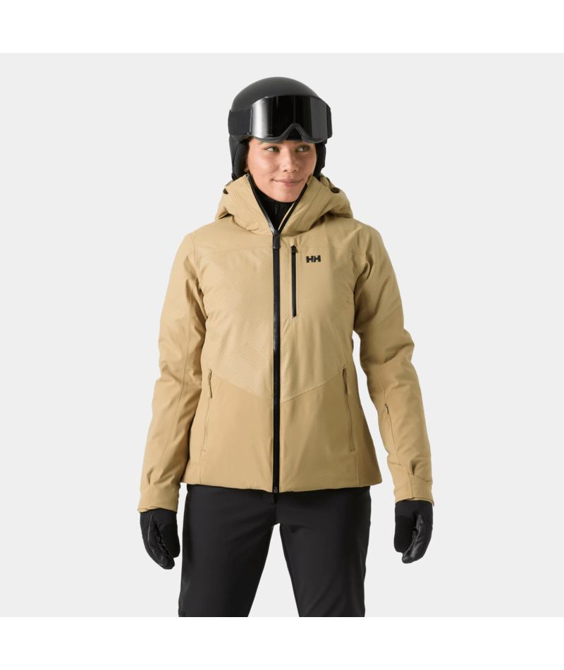 Helly Hansen Women’s Alphelia Jacket in elmwood plaid aop, modeled view