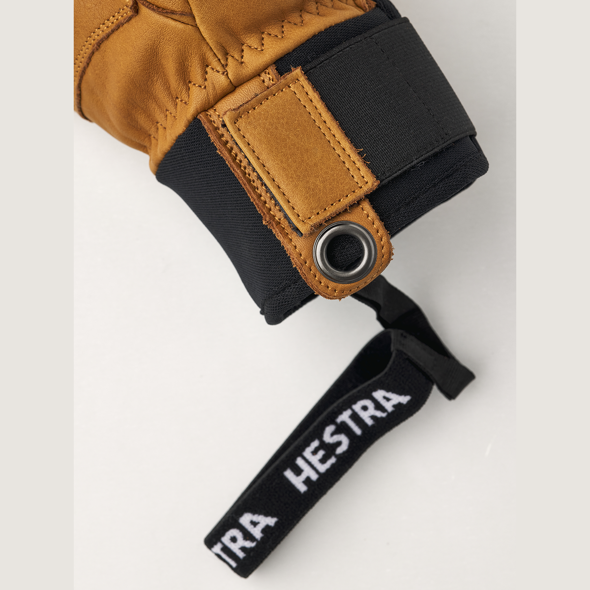 Hestra Fall Line Cork/Cork glove wrist strap detail. Photo: HESTRA