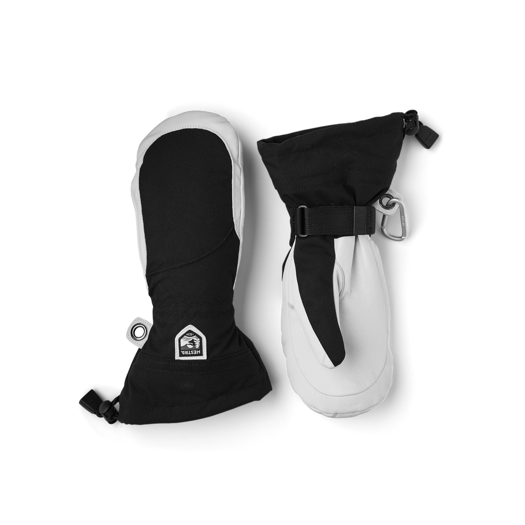 Hestra Women's Heli Ski Mittens - Black/Offwhite 2026-2027 front product view
