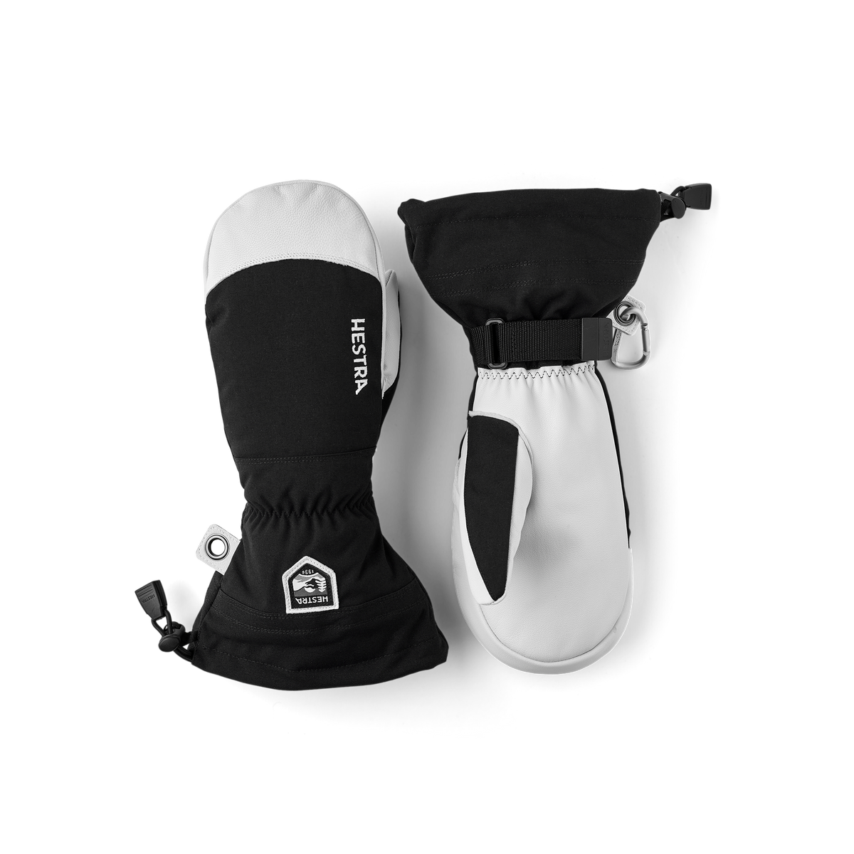 Hestra Army Leather Heli Ski Mittens - Black 2026-2027 front product view