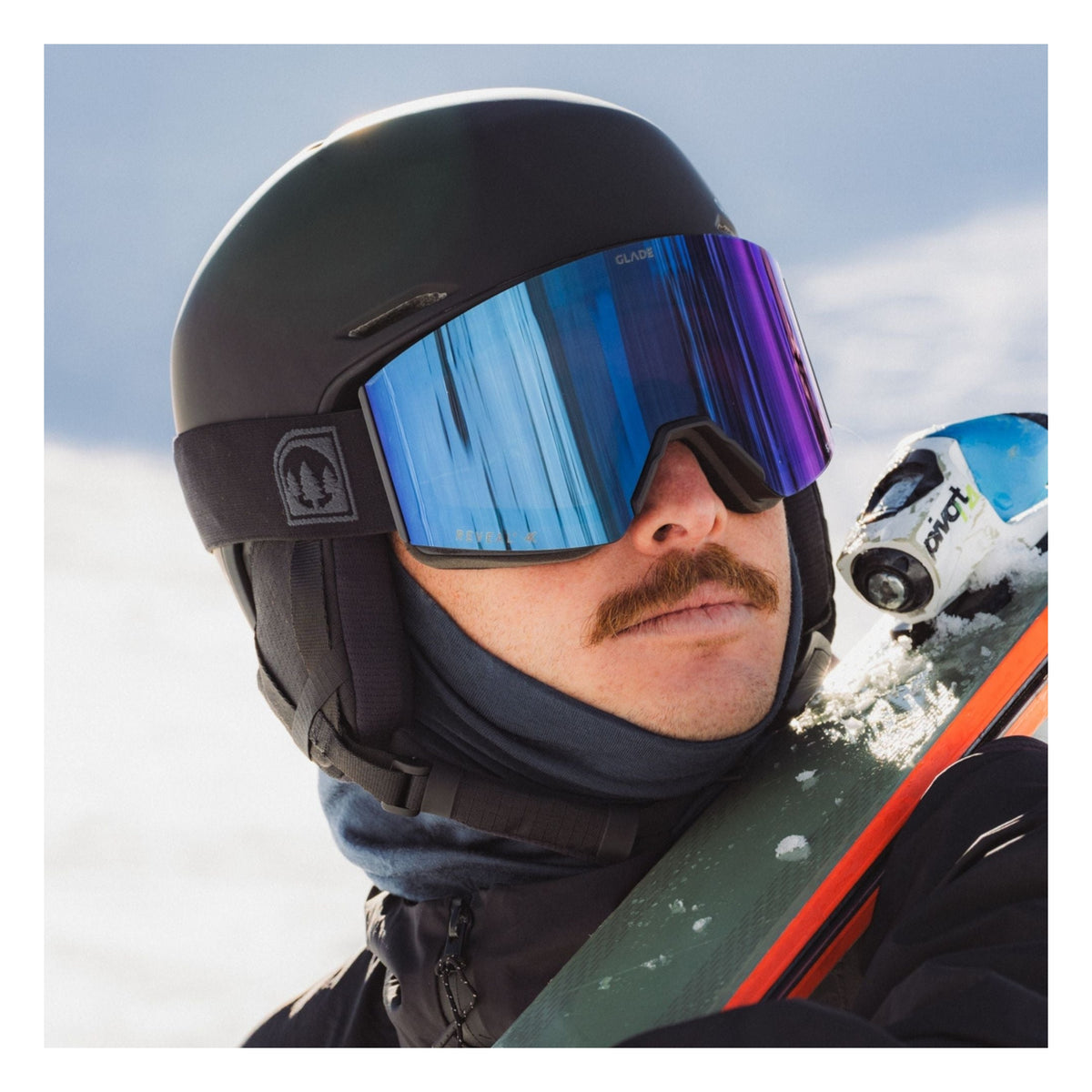 Glade Adapt 3 Ski & Snowboard Goggles 2026/27 Matte Black / Blue lifestyle photo