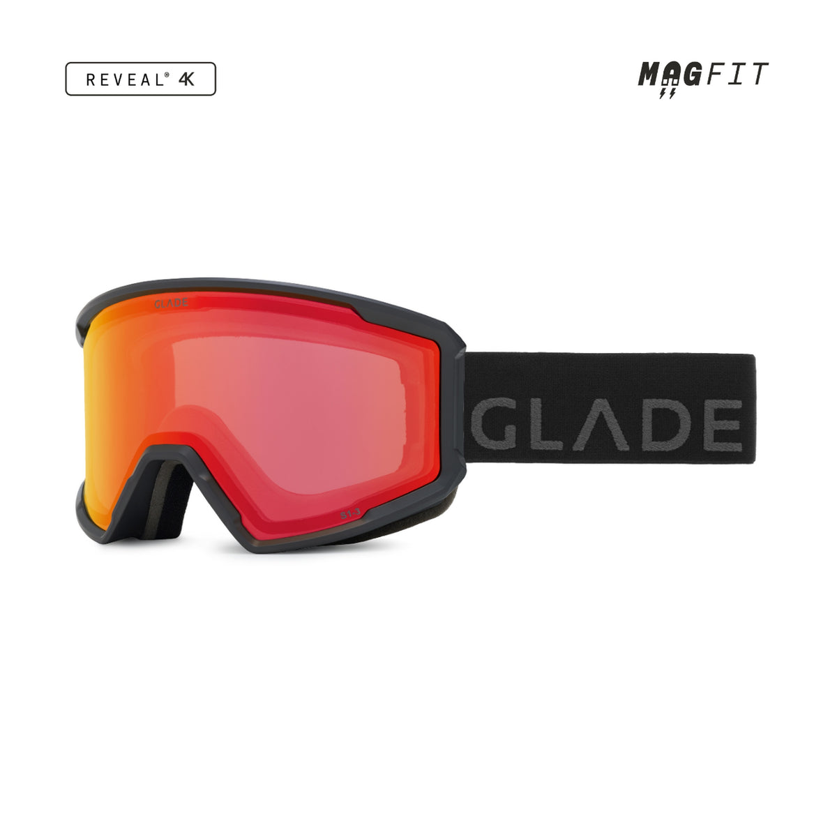Glade Divide Ski & Snowboard Goggles 2026/27 Matte Black / Blood Orange product view